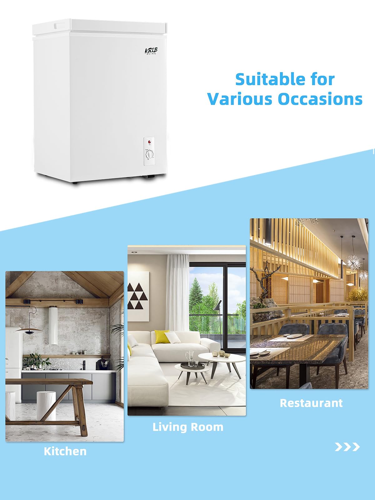 White 5.0 cu.ft Chest Freezer X6033