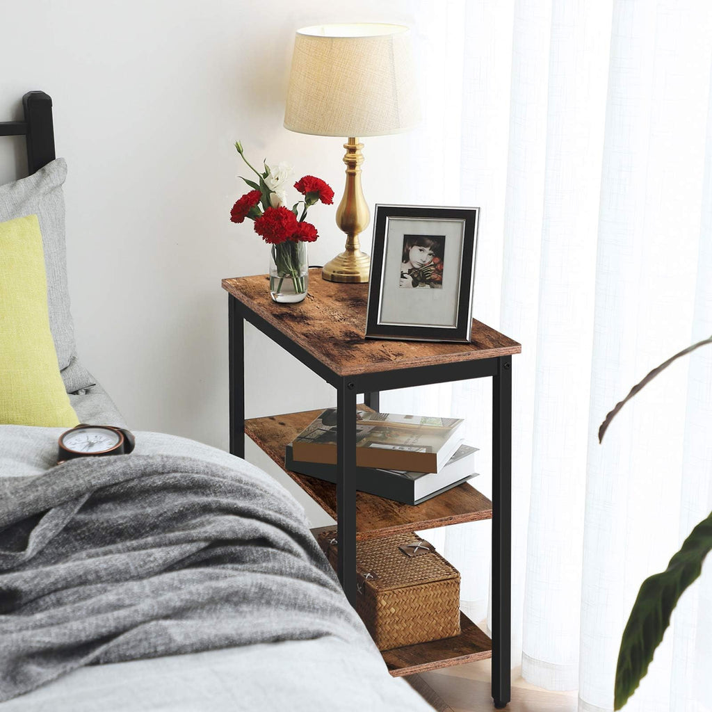 Rustic Brown and Black 3-Tier End Table G468