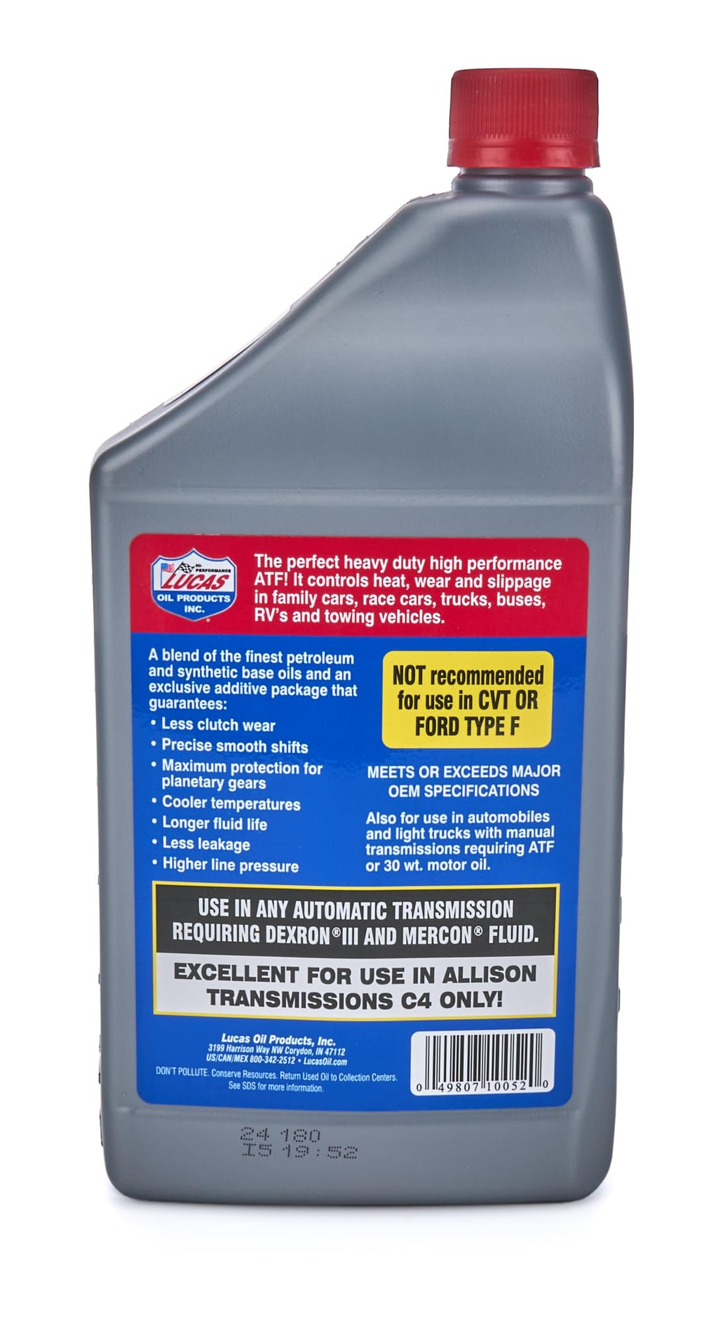 Semi-Synthetic Automatic Transmission Fluid 1 Quart Pack of 6 G55054