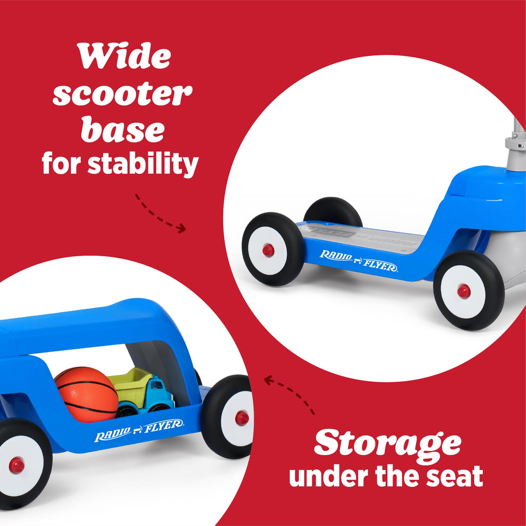 Blue/Red/Pink 4-Wheel Kids Scooter U646696