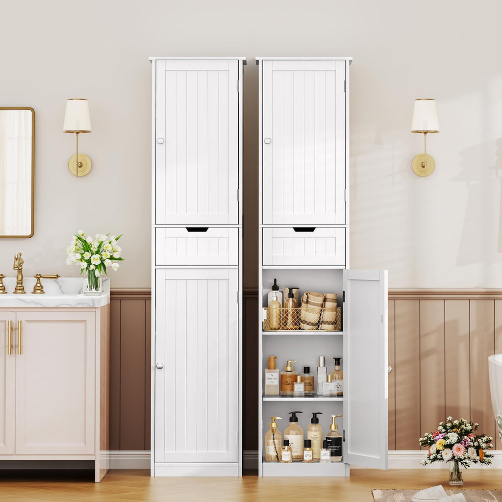 66.9" Tall Bathroom Storage Cabinet with 2 Doors & 1 Drawer W179