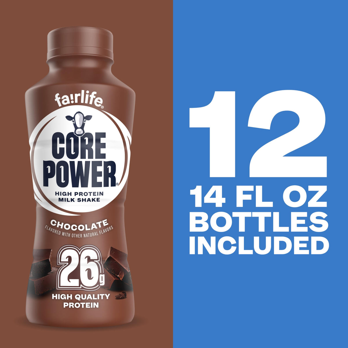 26g Protein Chocolate Milk Shakes 14 Fl Oz (Pack of 12) D347