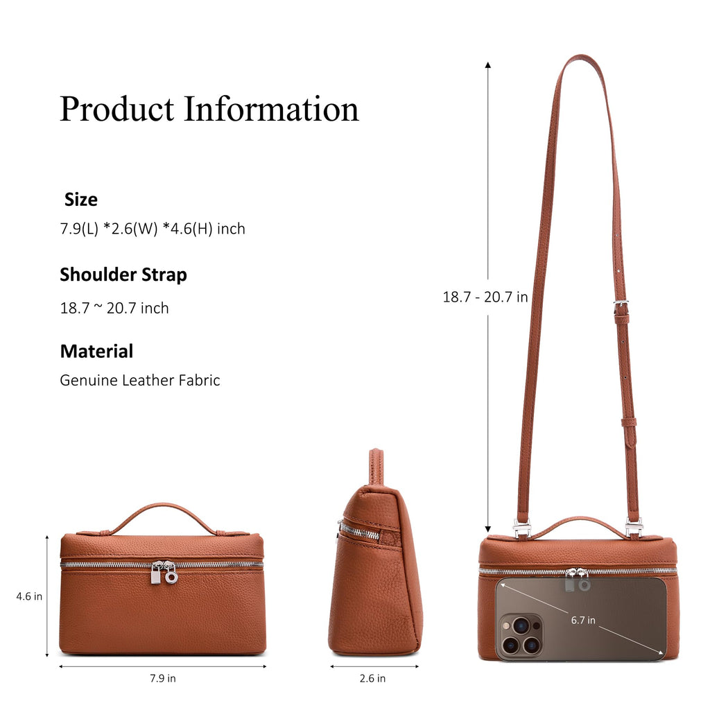 Small Genuine Leather Top-Handle Bag E3854