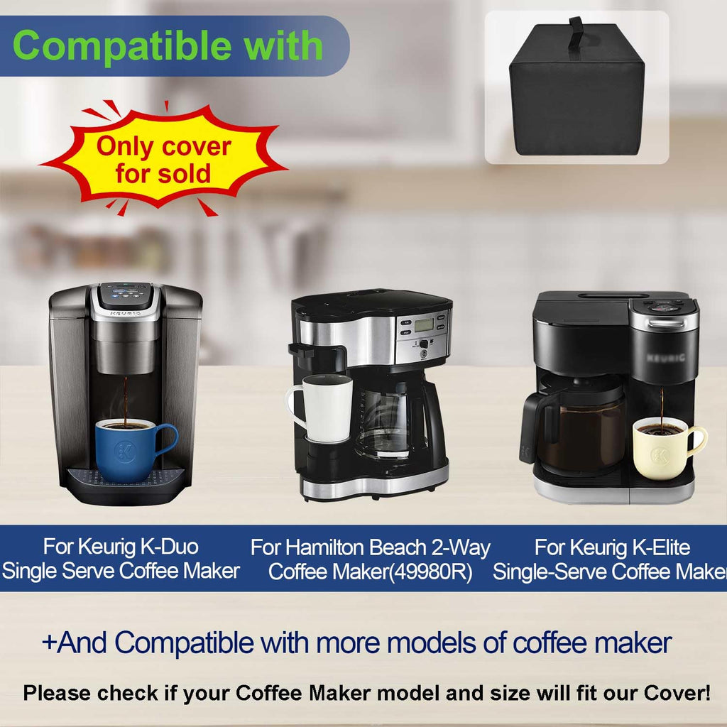 Black Coffee Maker Cover P7422