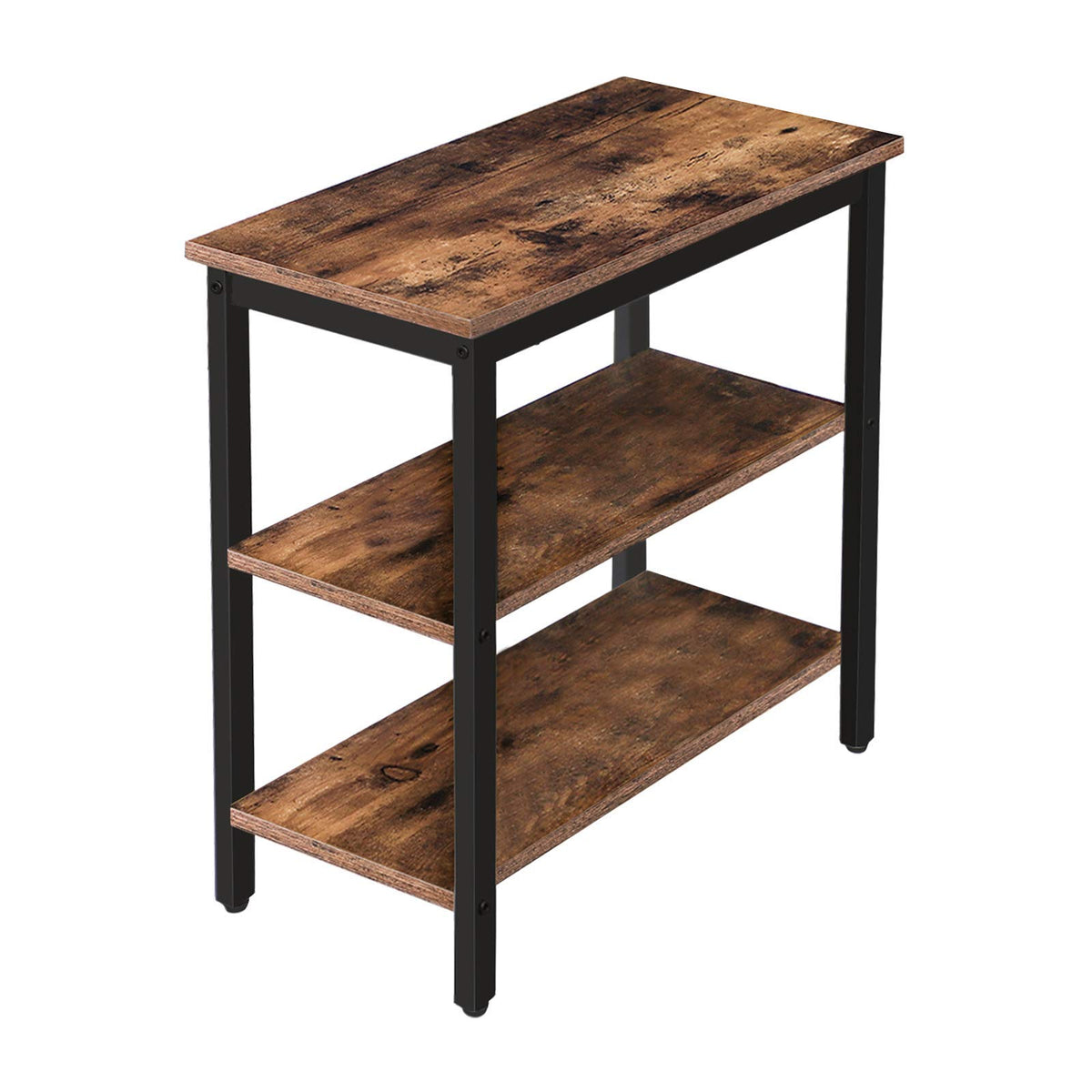 Rustic Brown and Black 3-Tier End Table G468