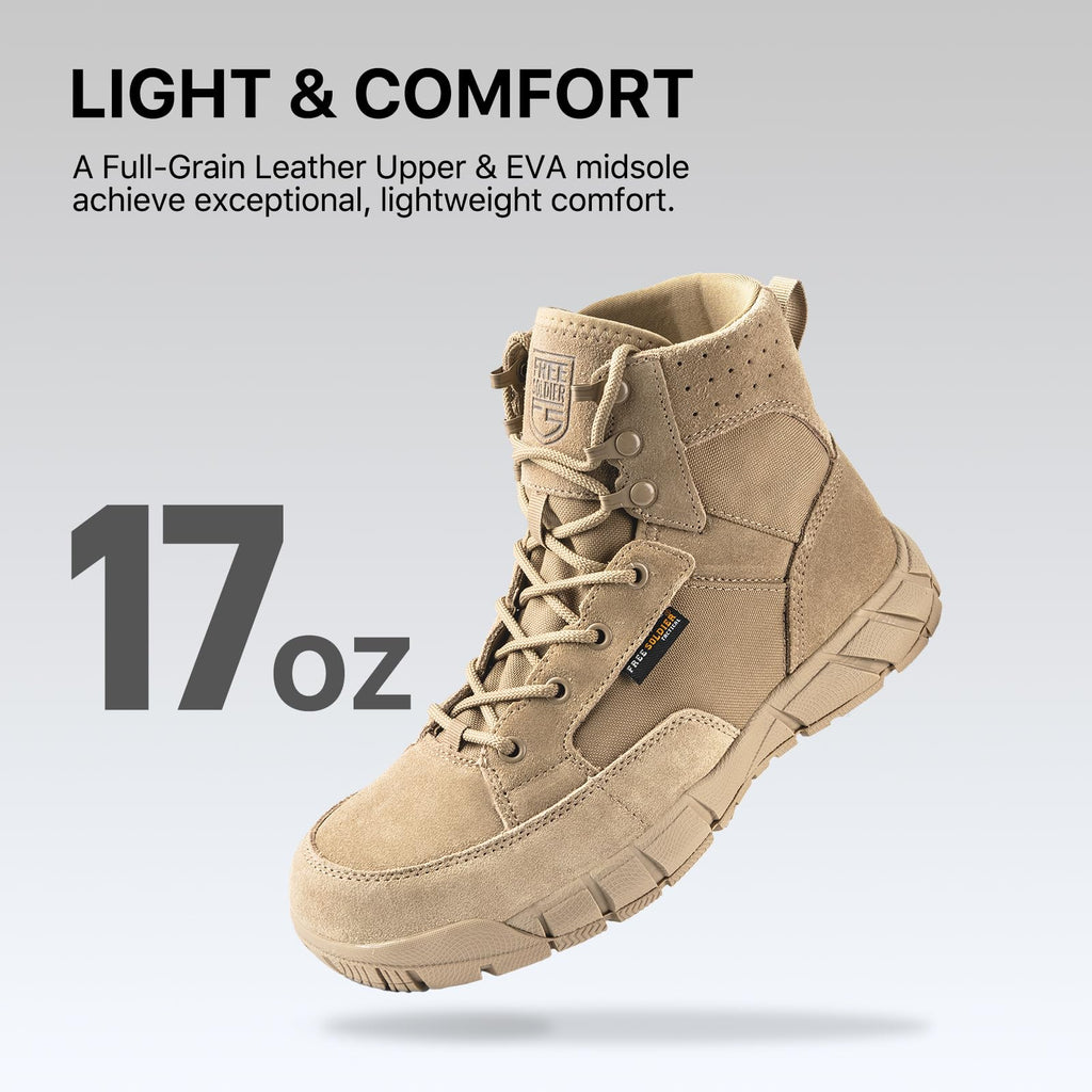 Men's 6 Inches Lightweight Waterproof Suede Leather Work Boots J540