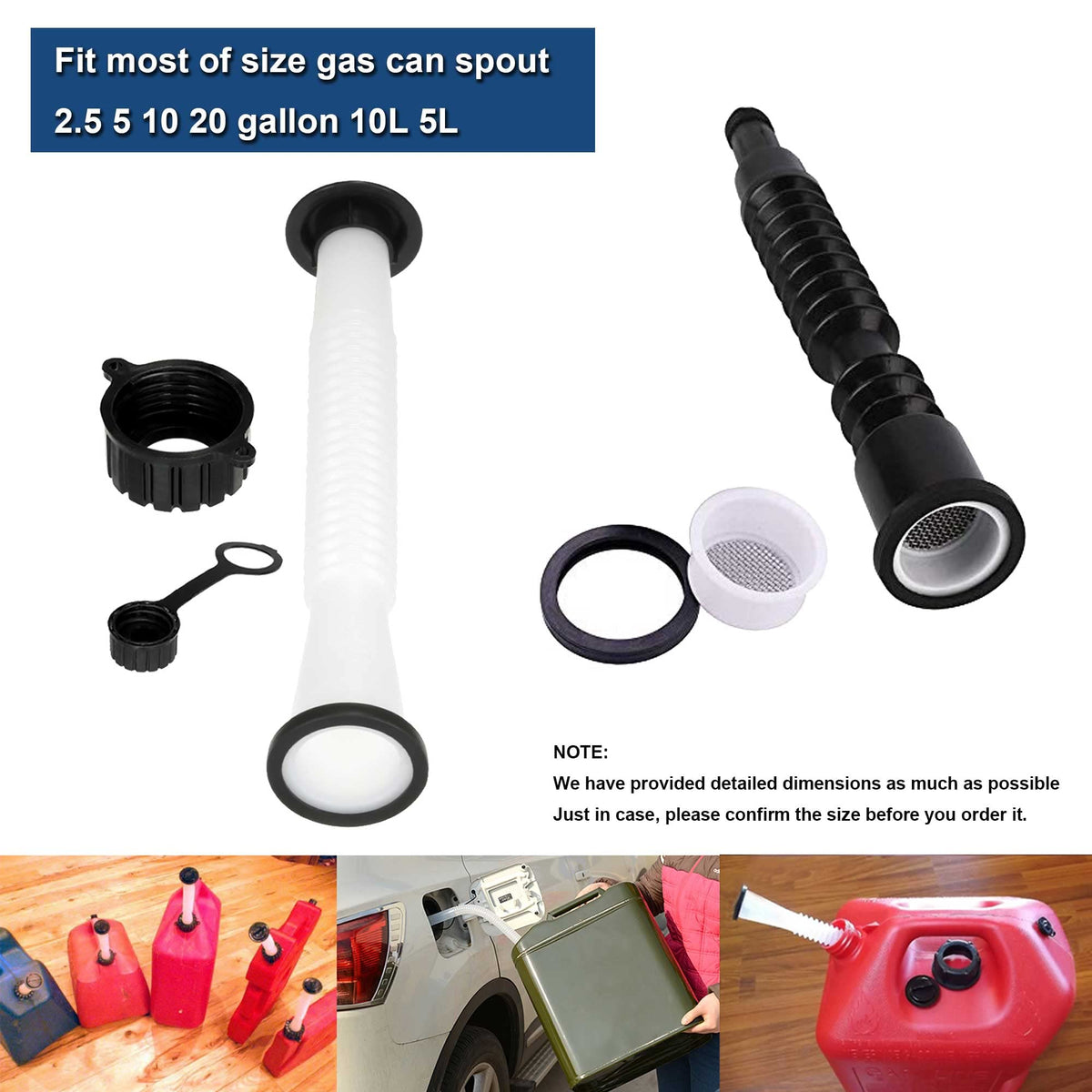 Gas Can Spout Gasket Seals Replacement Rubber Gaskets T9589