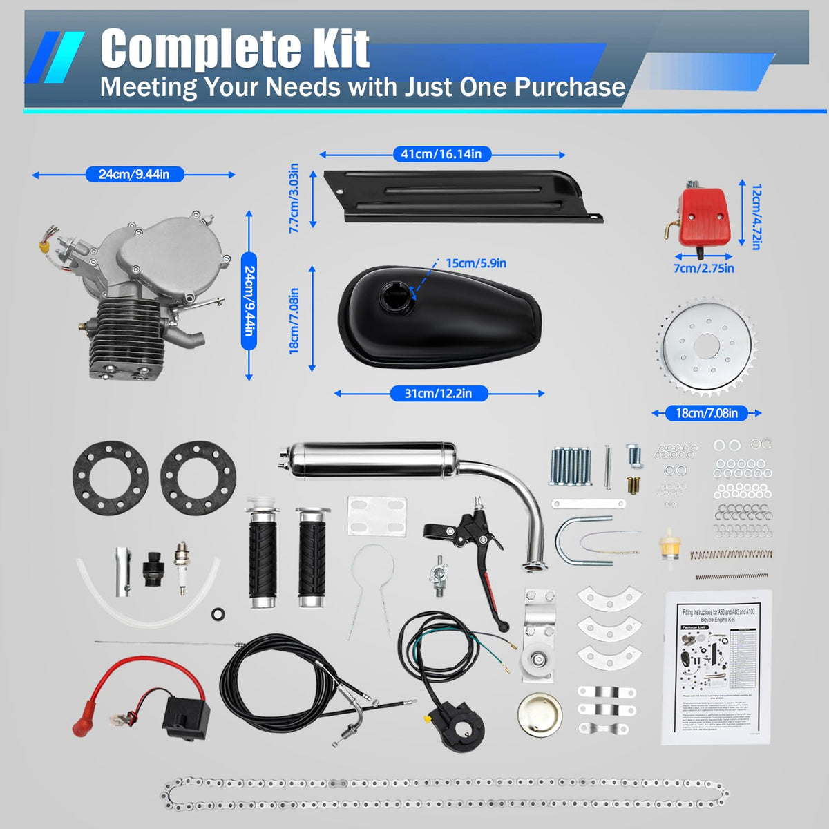 2-Stroke 100cc Bicycle Engine Kit A223