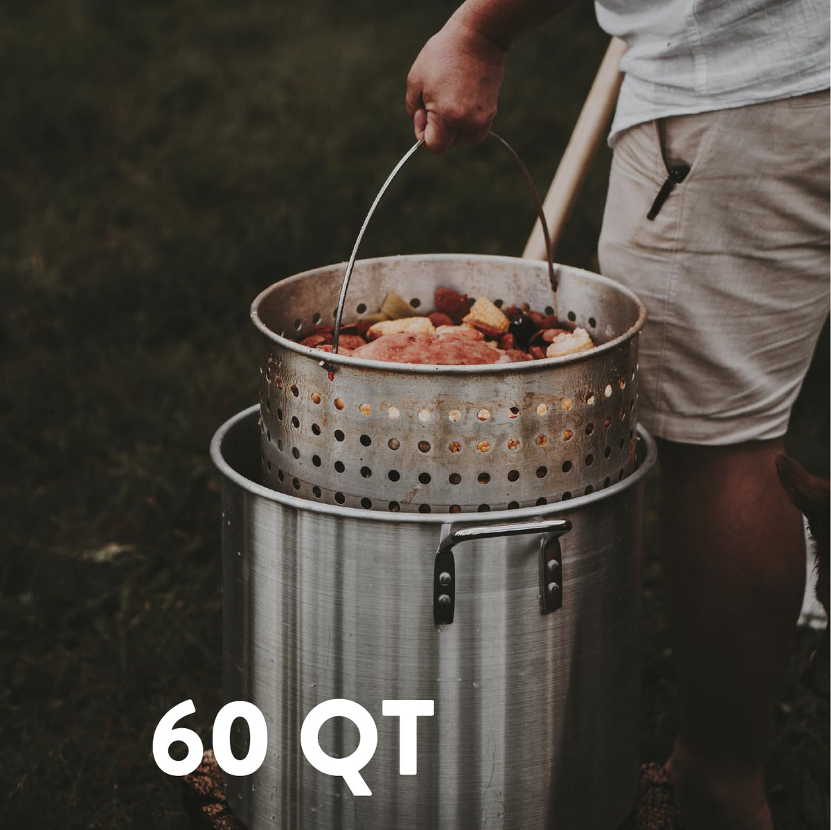Seafood Boil Kit with Propane Burner and 60Qt Pot with Basket V998