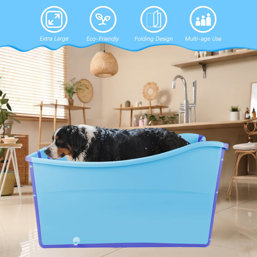 Collapsible Extra Large Dog Bathtub with Drainage Pipe H458