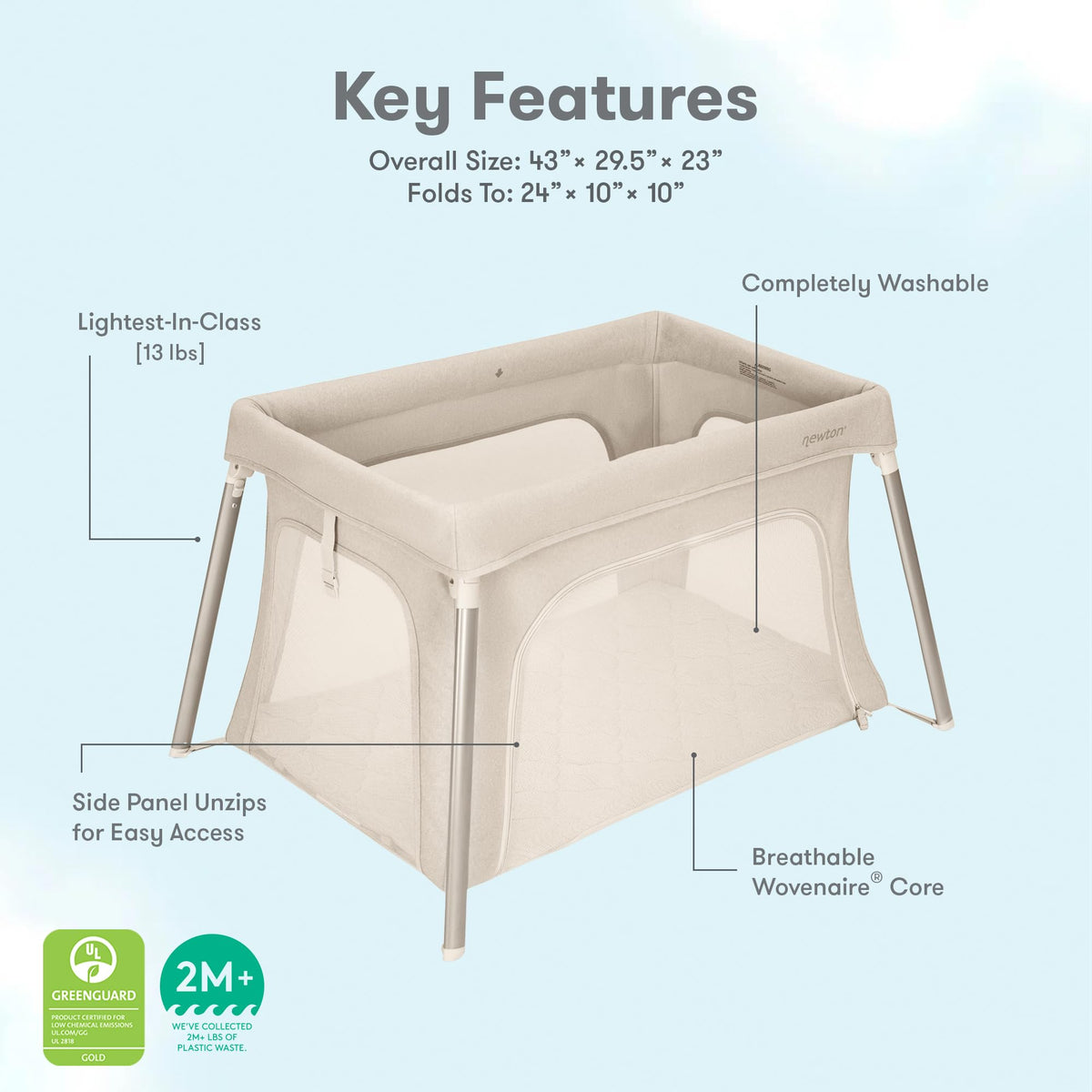 Compact Travel Crib & Play Yard Q5864