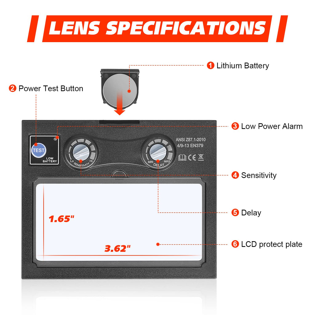 Auto Darkening Welding Lens D277