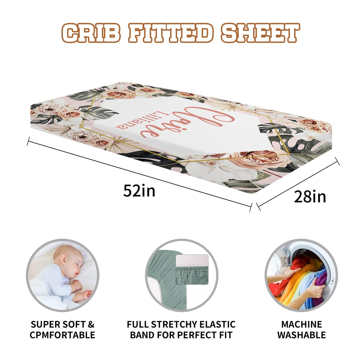 Fitted Crib Sheets 2 Piece Microfiber Toddler Mattress Sheet G3311