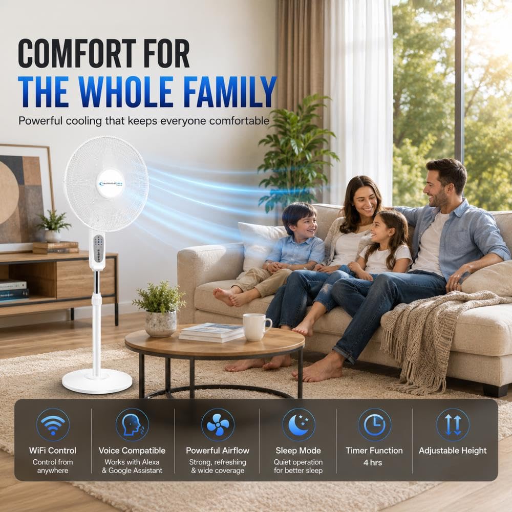 16" Standing Fan with WiFi Control W6389