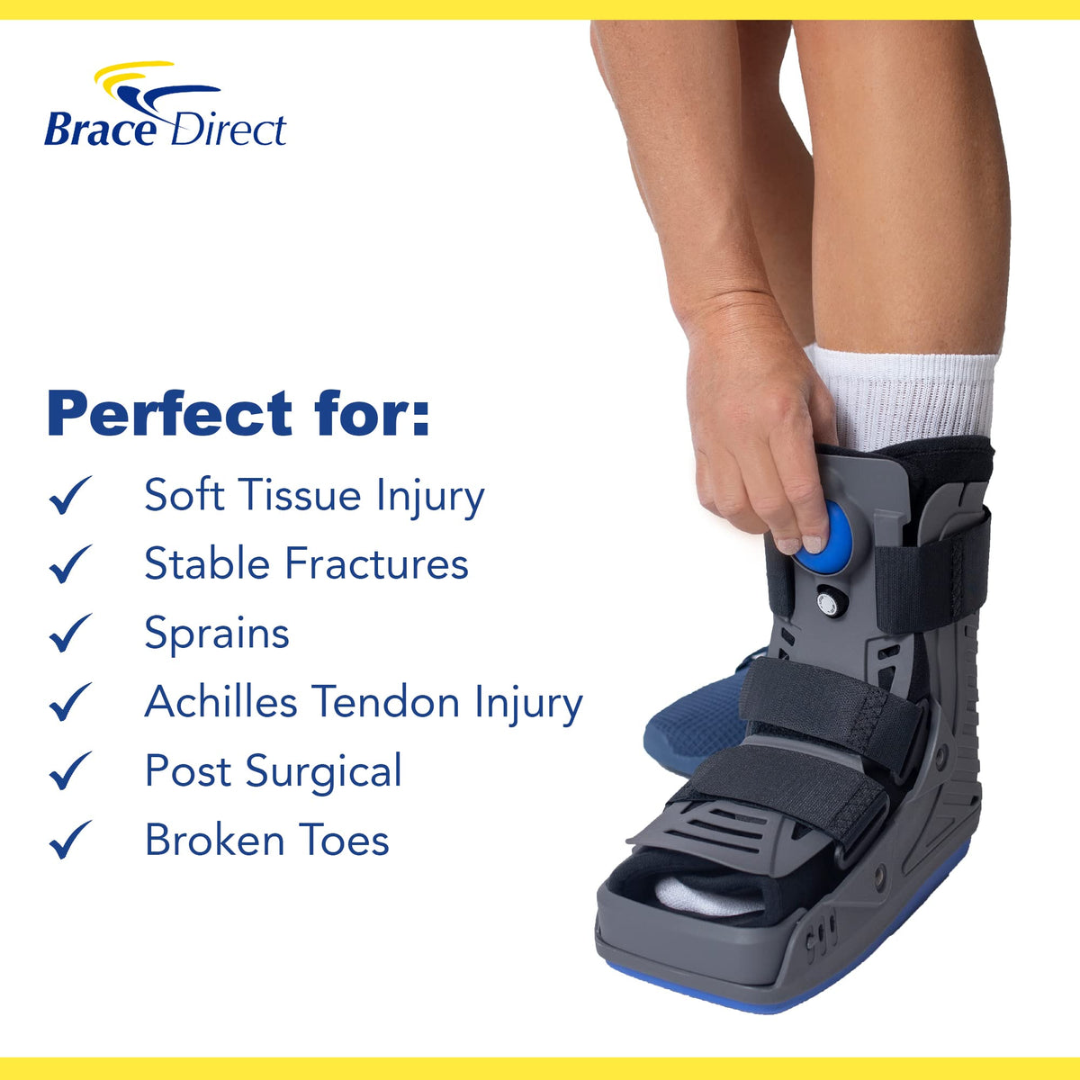 Lightweight Short Air Walking Boot with Toe Guard H421
