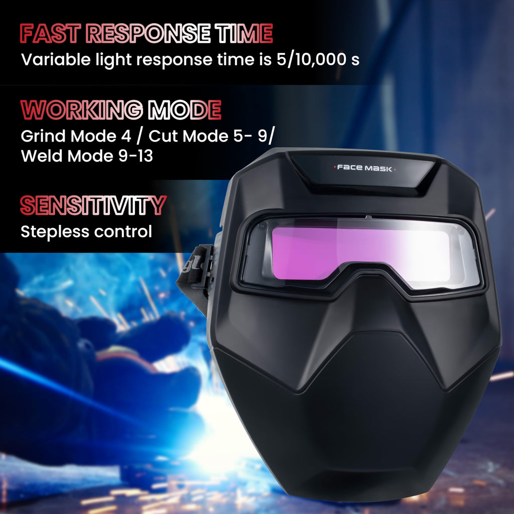 Auto Darkening Welding Goggles with Welder Mask and 10 Replacement Lenses W251