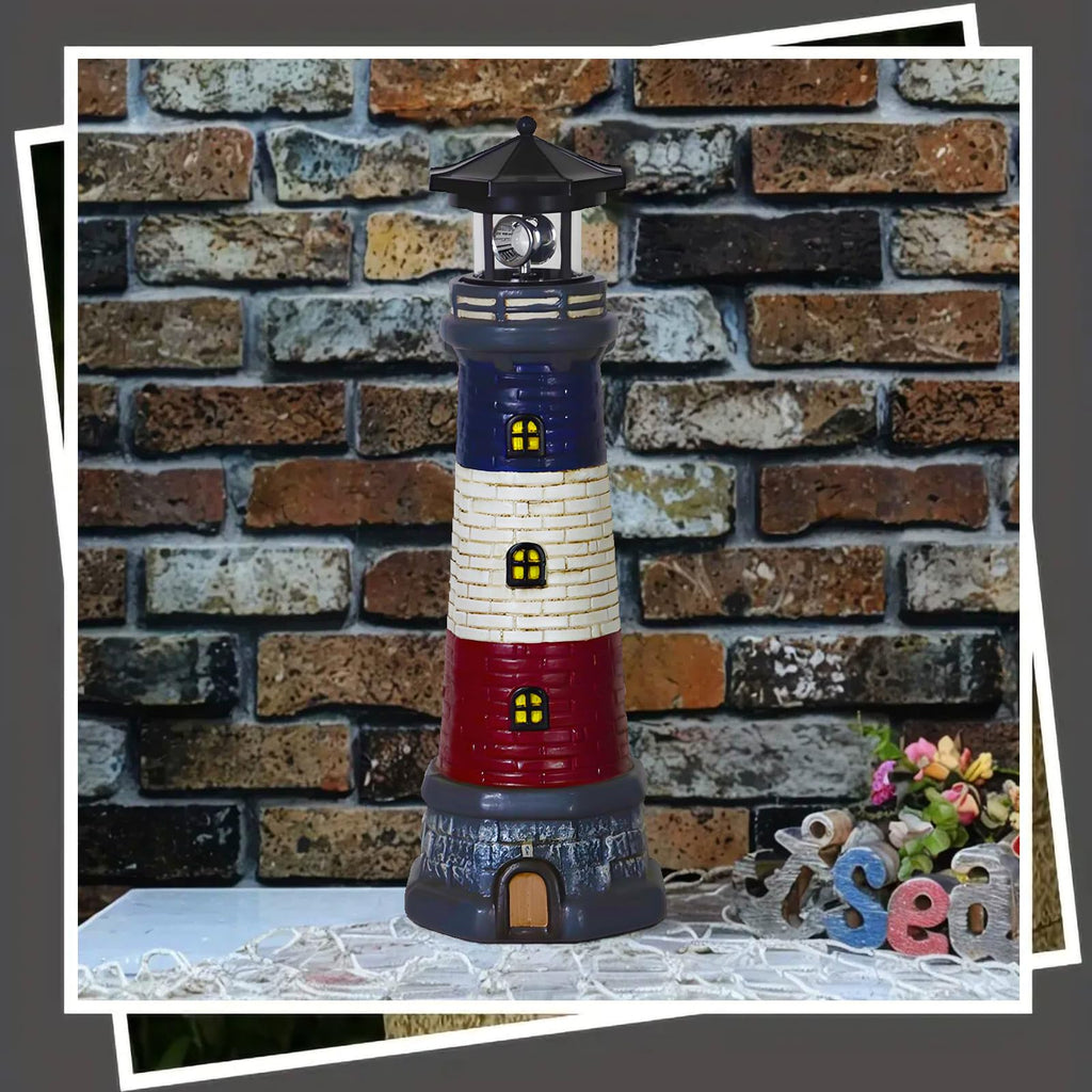 Solar Lighthouse Outdoor Garden Statue I312348
