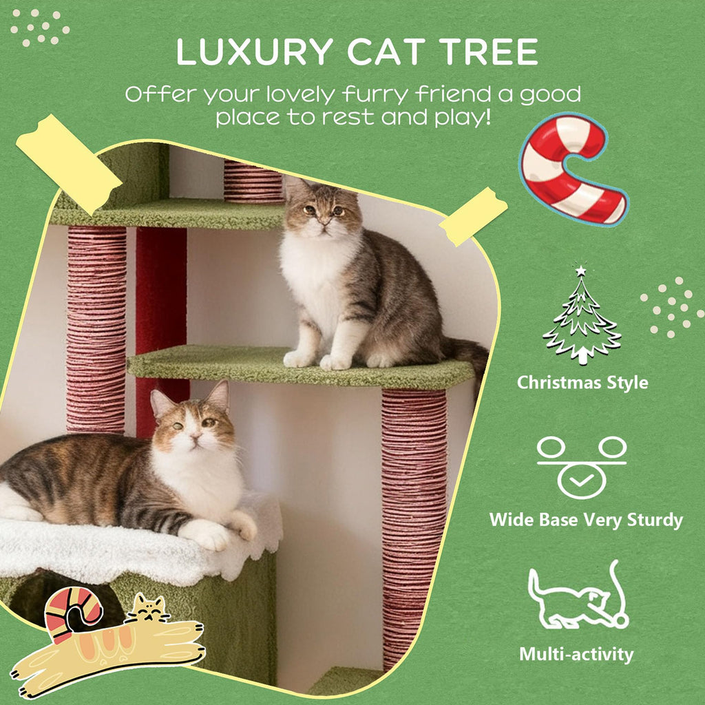 70 Inch Cat Tree with 3 Condos & Climbing Ladder D8291
