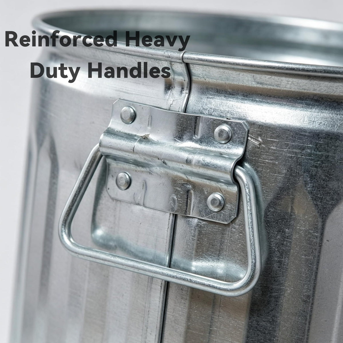 31 Gallon Heavy Duty Galvanized Metal Trash Can with Lid O6663