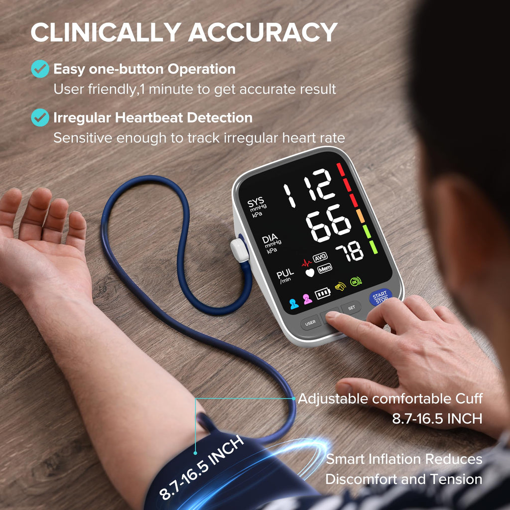 Blood Pressure Monitor Large Cuff White Z678