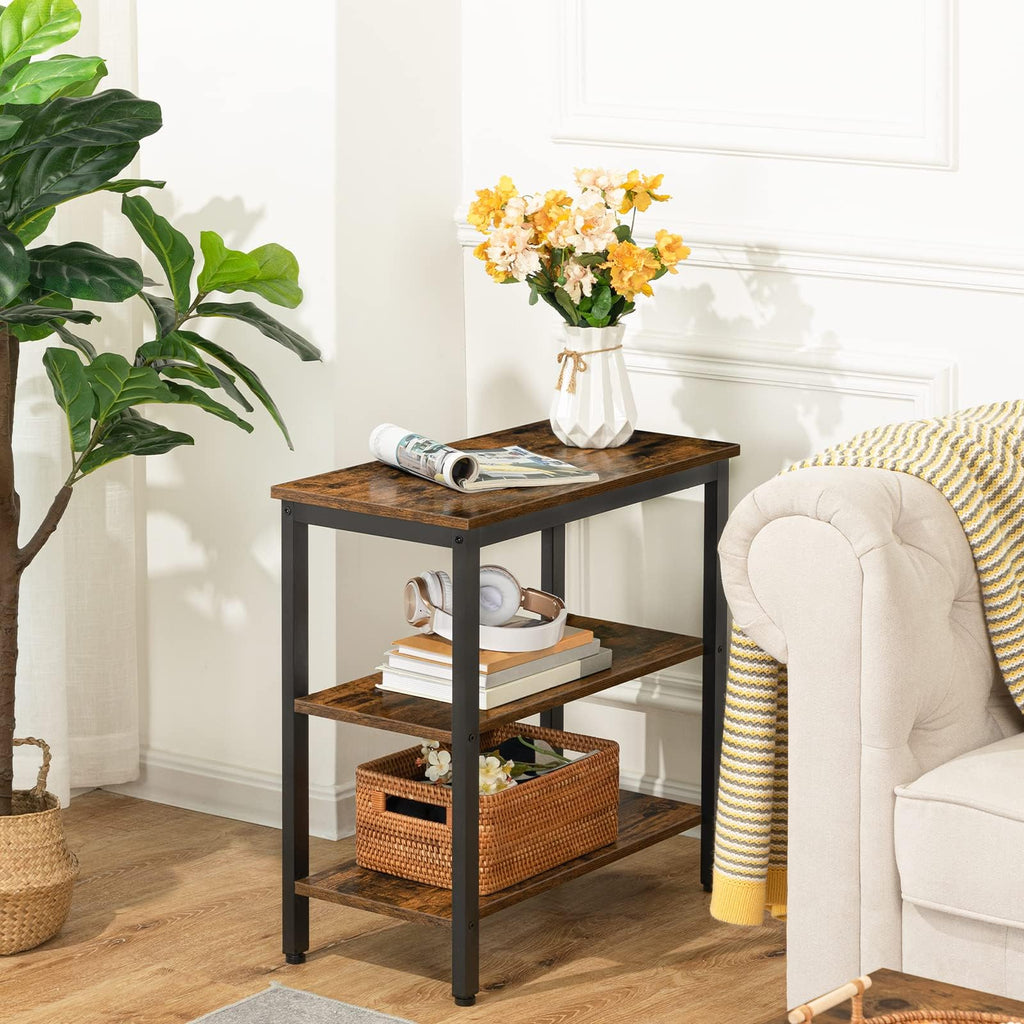 Rustic Brown and Black 3-Tier End Table G468