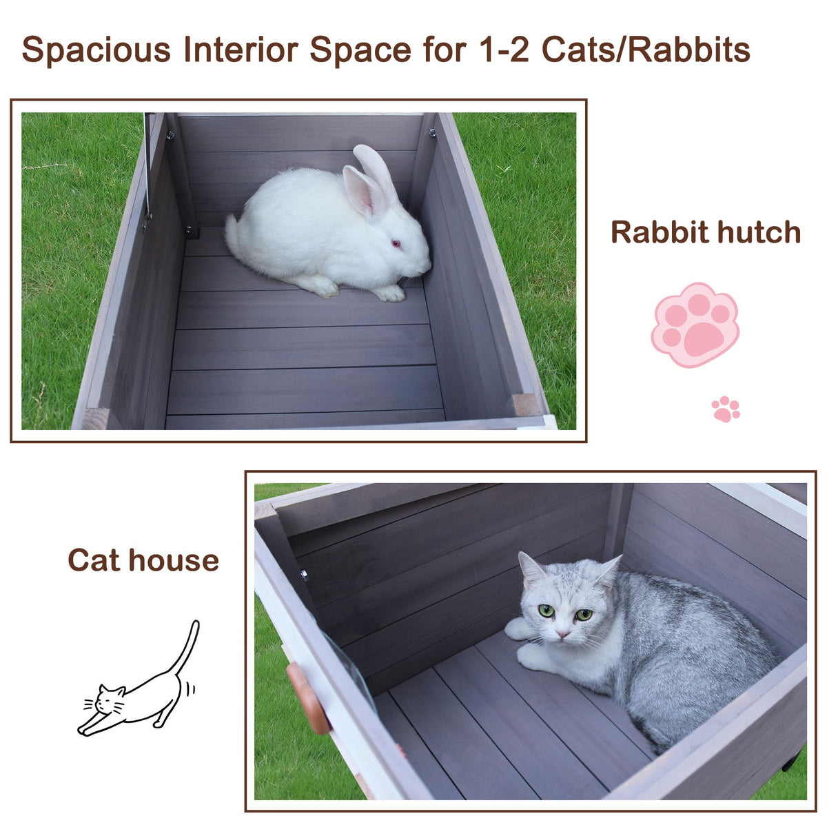 Insulated Outdoor Cat House with Liner Z713246