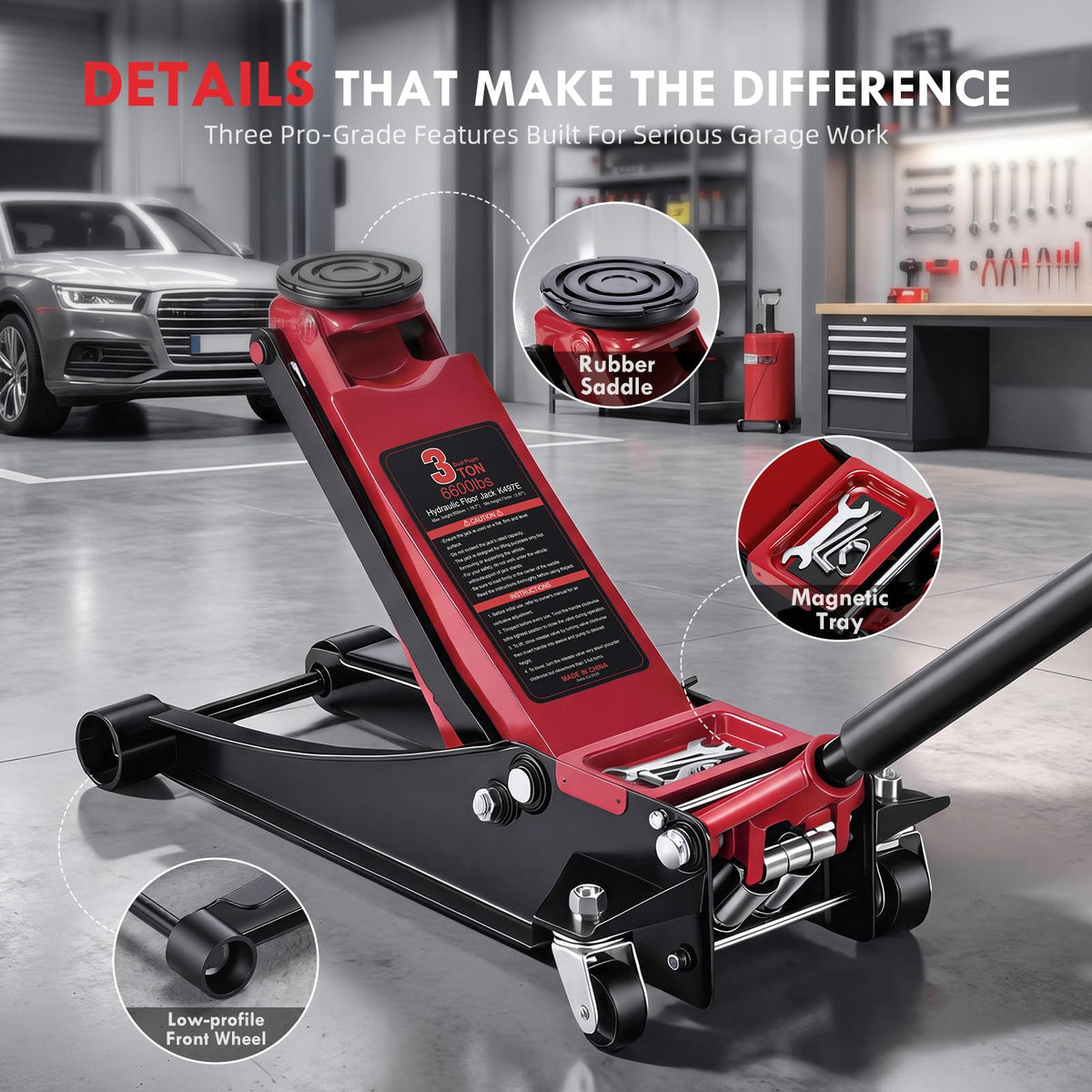 3 Ton Low Profile Hydraulic Floor Jack Q2315