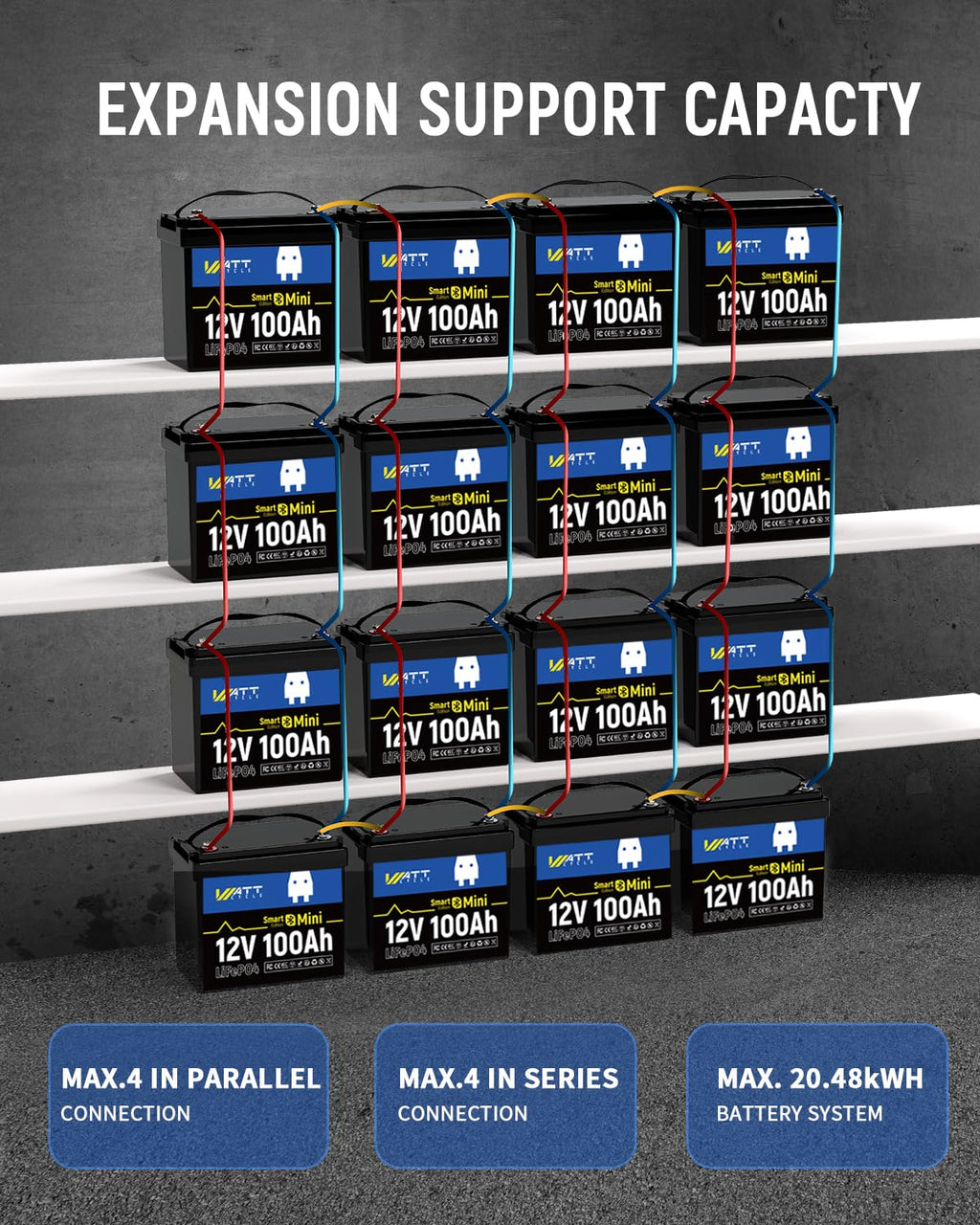 12V 100Ah Mini LiFePO4 Battery Group 24 W25677