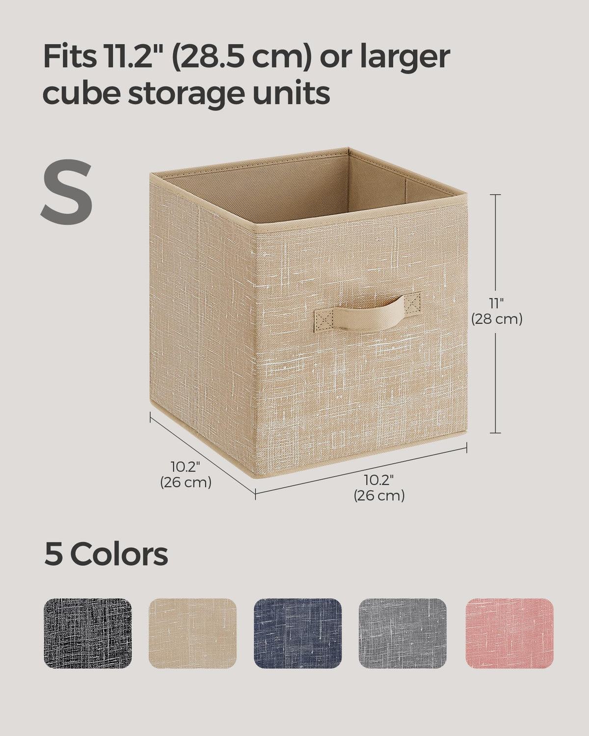 Set of 8 Foldable Storage Cubes D5525