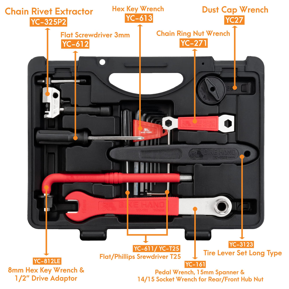 18 Piece Bike Repair Tool Kit Set with Torque Wrench H184