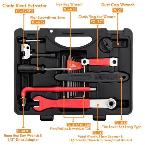 18 Piece Bike Repair Tool Kit Set with Torque Wrench H184