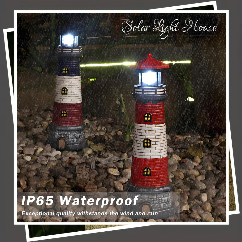 Solar Lighthouse Outdoor Garden Statue I312348