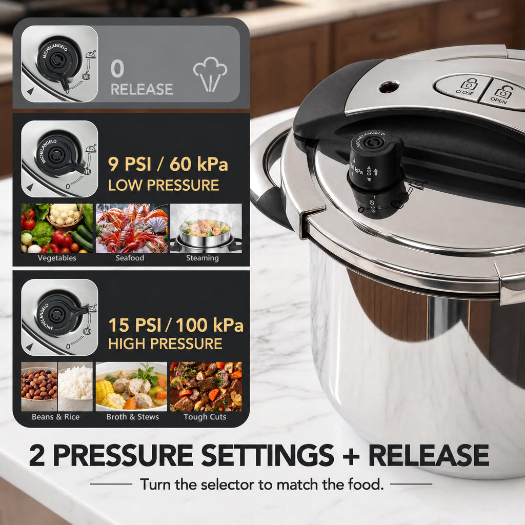 3.2QT Stainless Steel Stovetop Pressure Cooker H80435