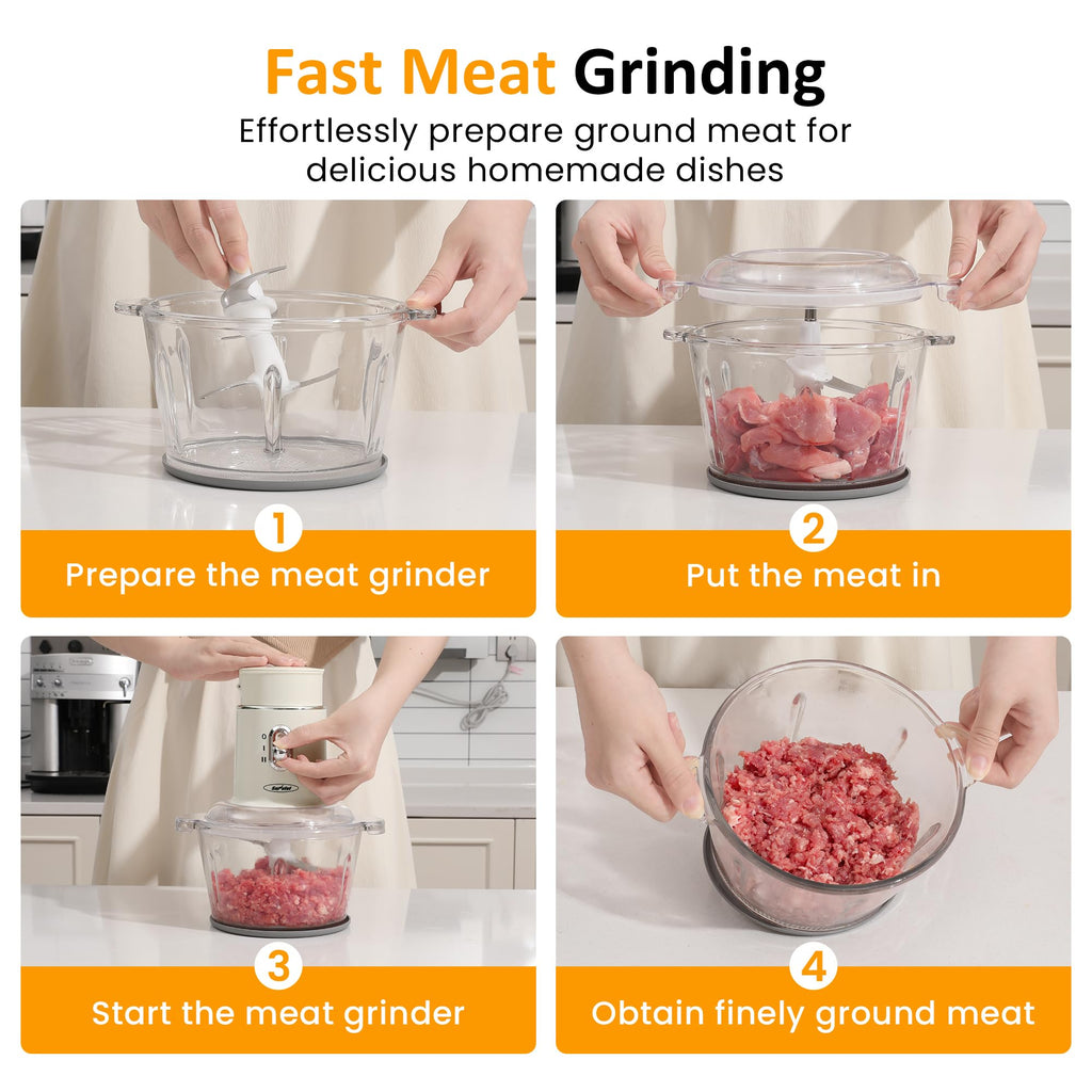 4-in-1 Electric Food Chopper & Small Food Processor M15245