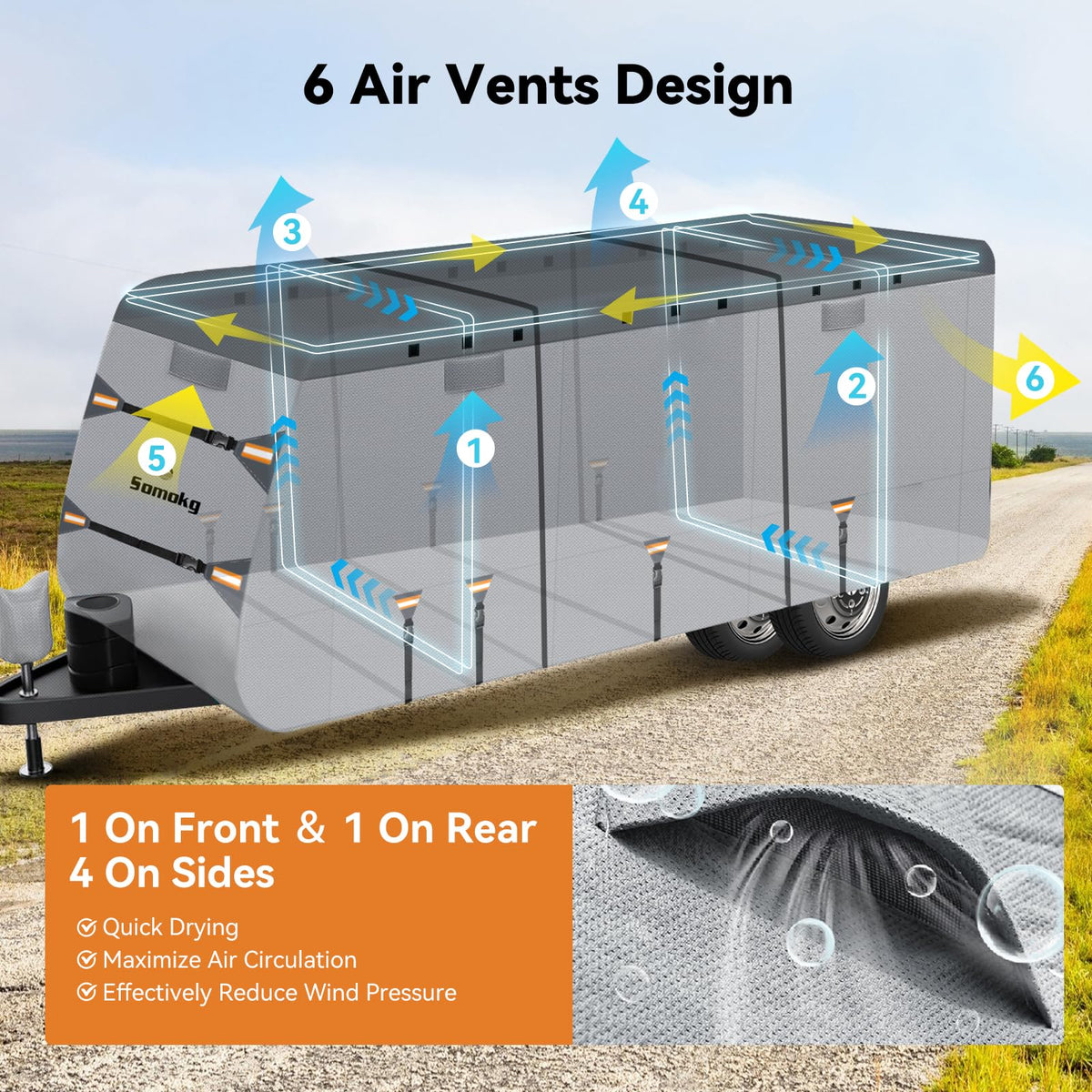 14-16 FT Heavy Duty 8-Layer Camper Cover O10106
