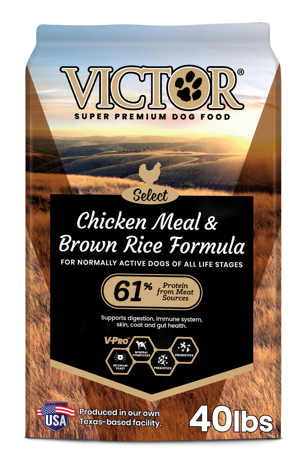 Chicken Meal & Brown Rice Formula Dry Dog Food, 40 lb B925643