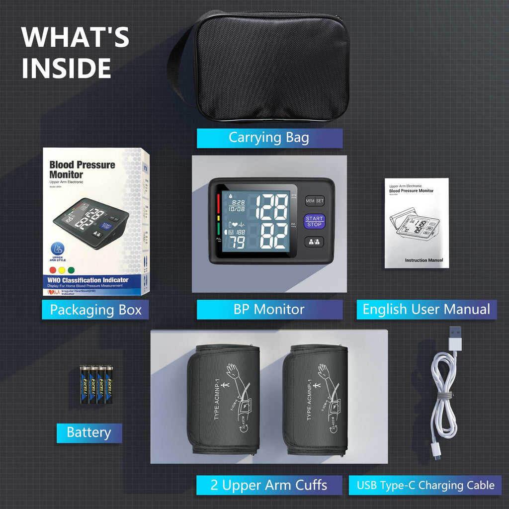 Upper Arm Blood Pressure Machine with 2 Size Cuffs P832978