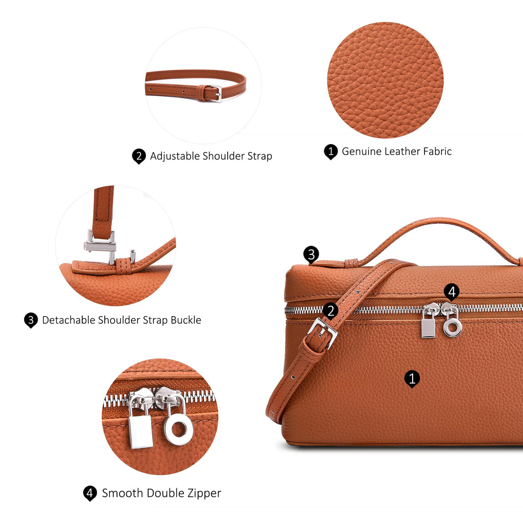 Small Genuine Leather Top-Handle Bag E3854