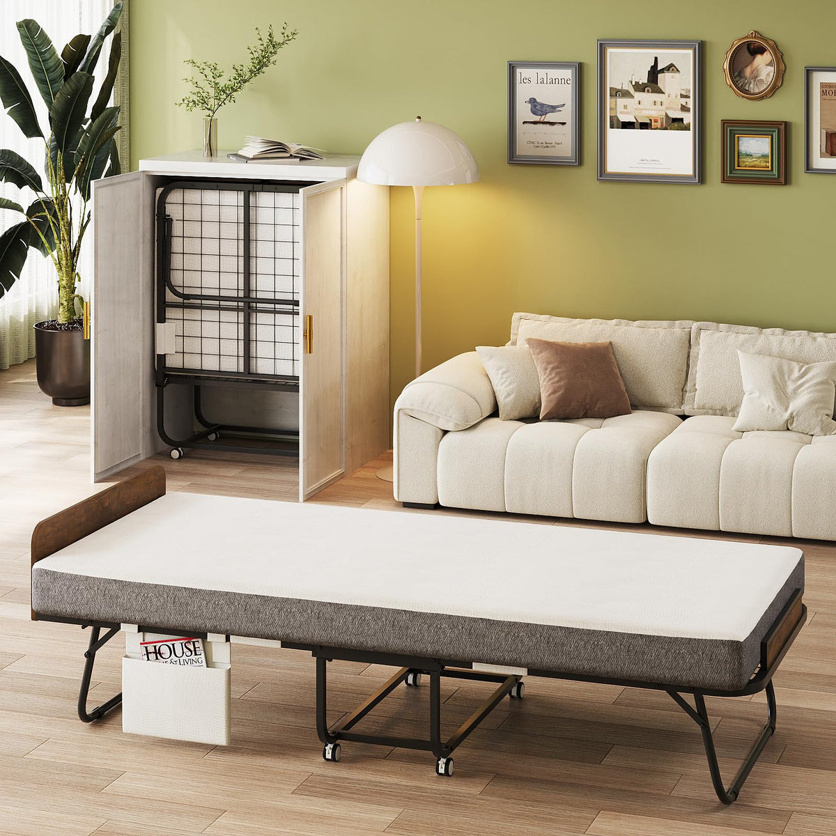 Folding Bed with 5" Mattress Cot Size P728