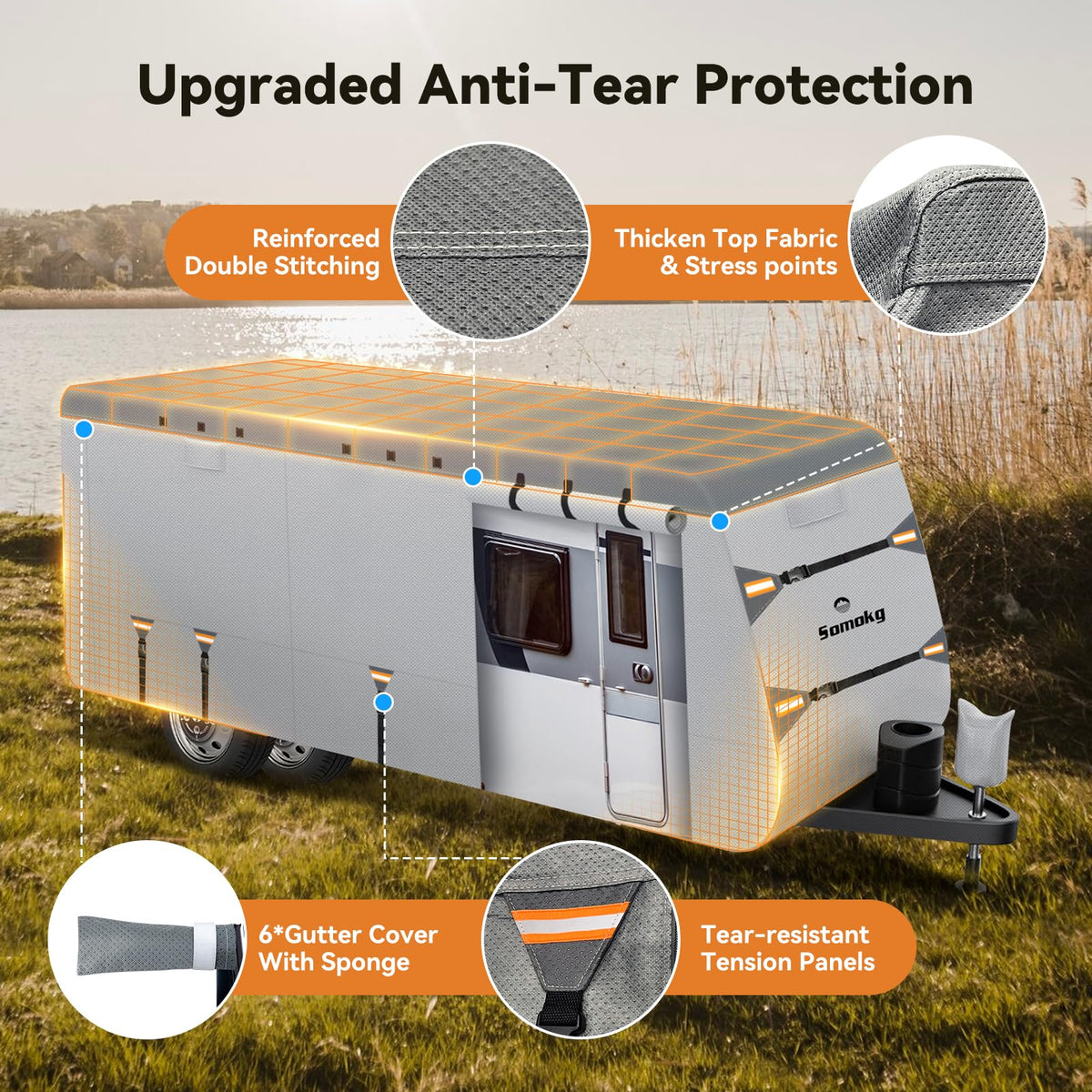 14-16 FT Heavy Duty 8-Layer Camper Cover O10106