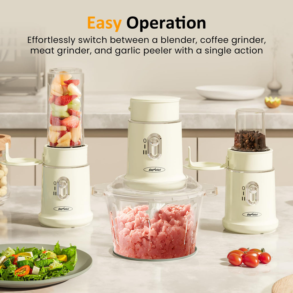 4-in-1 Electric Food Chopper & Small Food Processor M15245