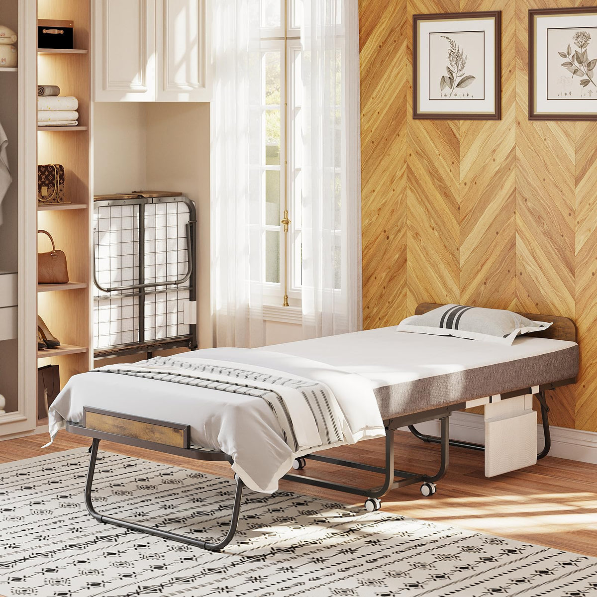 Folding Bed with 5" Mattress Cot Size P728