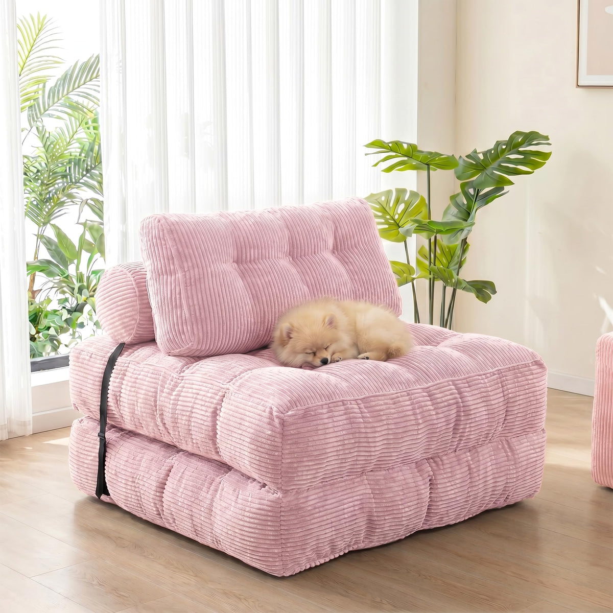 3-in-1 Folding Sofa Bed Convertible Futon Chair I453588
