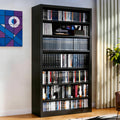 Black 7 Tier Metal Media Storage Cabinet Q427
