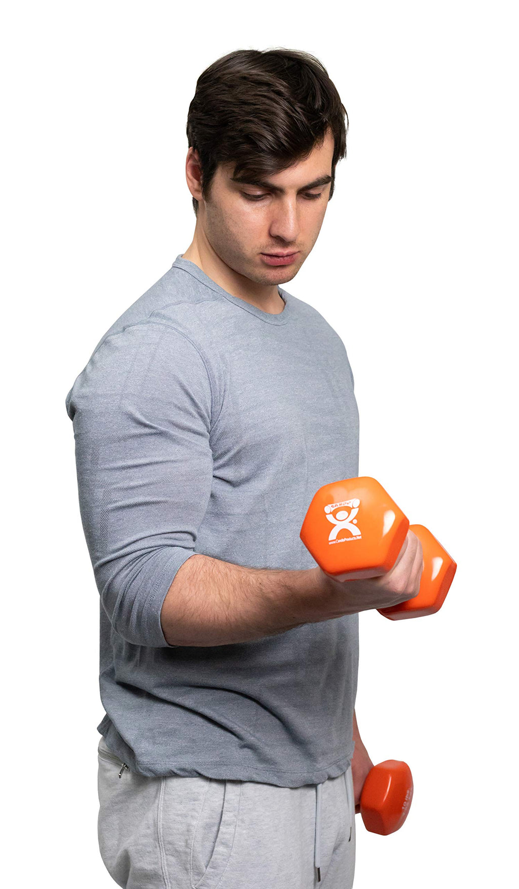 Orange 10 lb Vinyl Coated Dumbbell W519