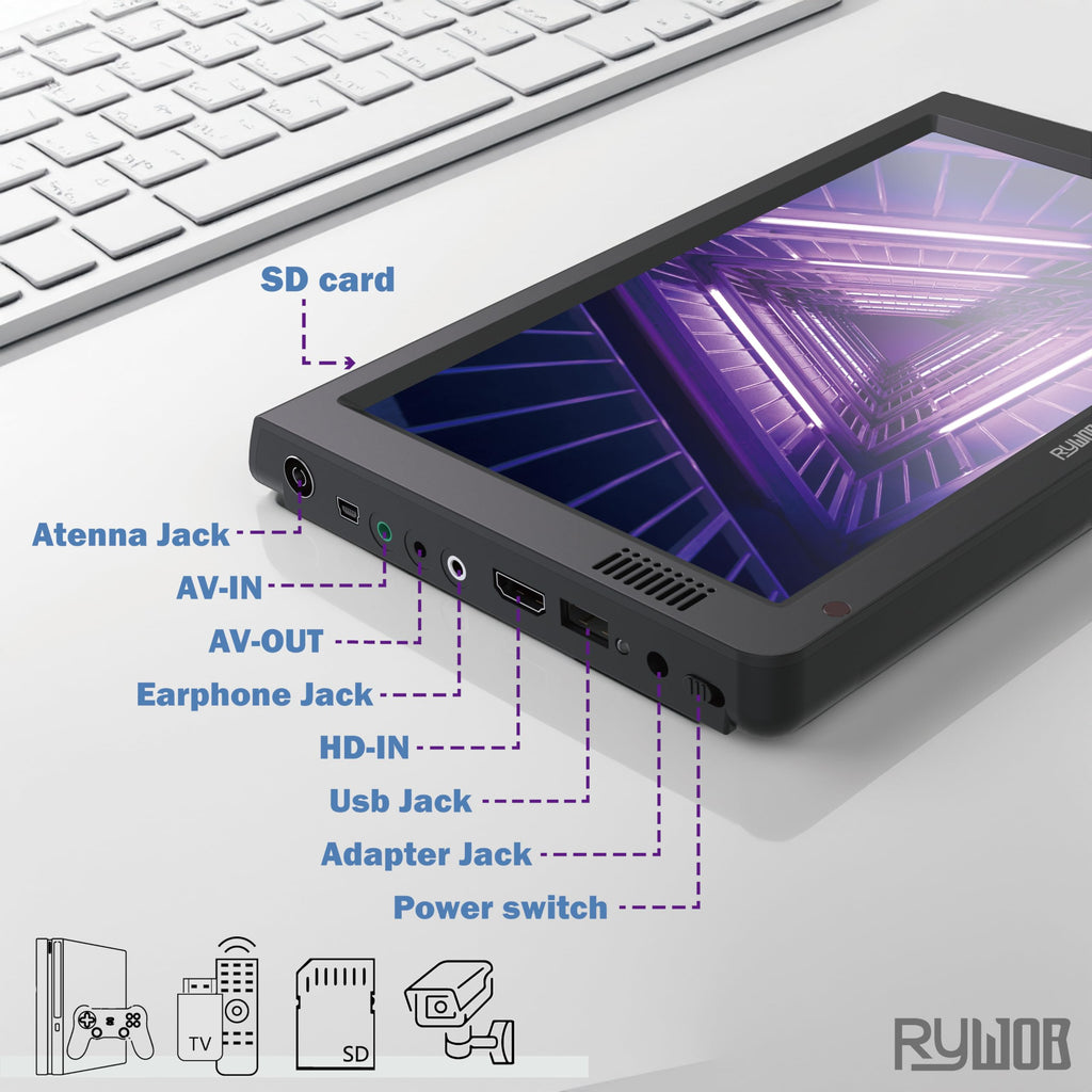 Portable Digital TV with Antenna Y241109