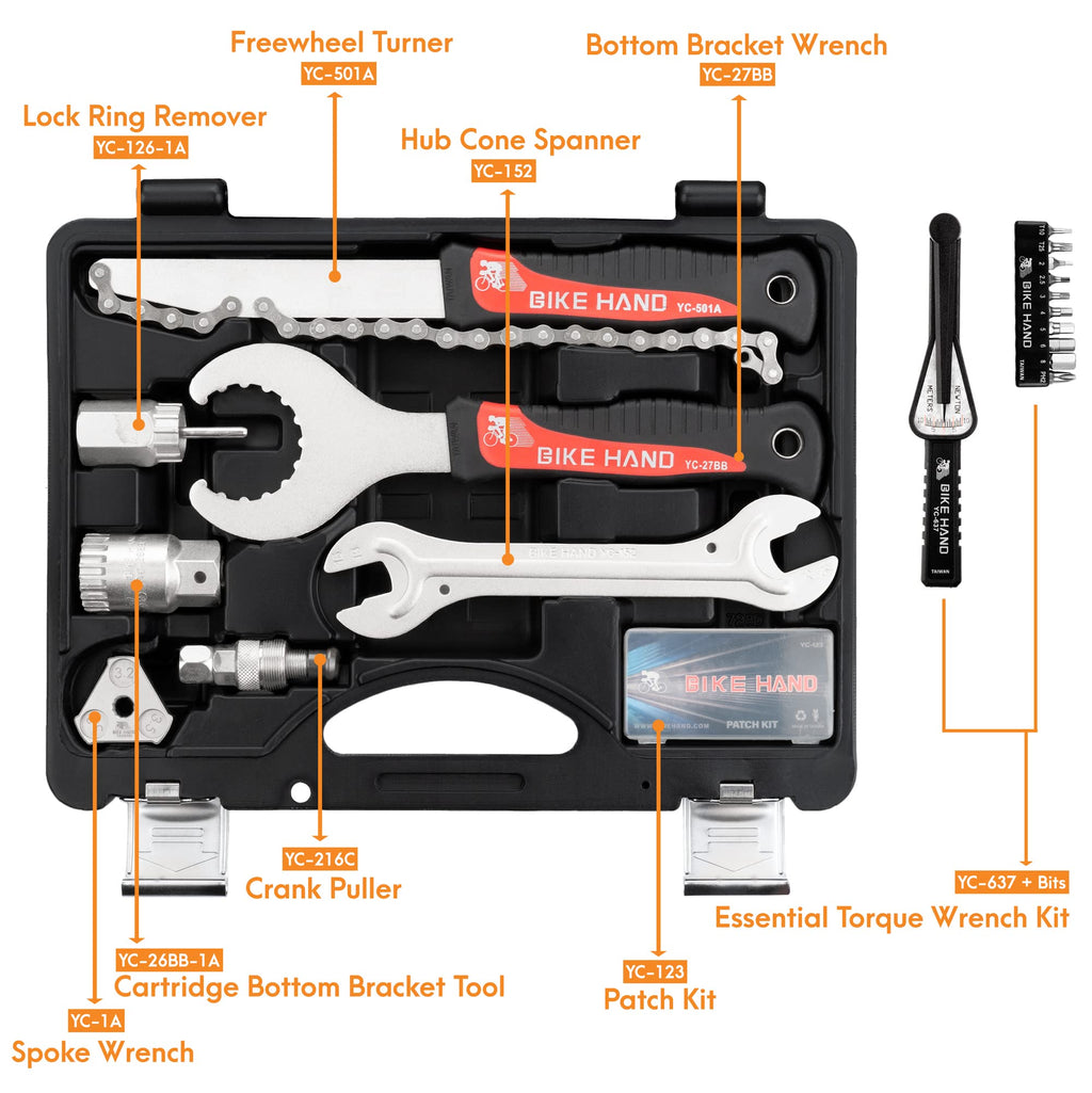 18 Piece Bike Repair Tool Kit Set with Torque Wrench H184