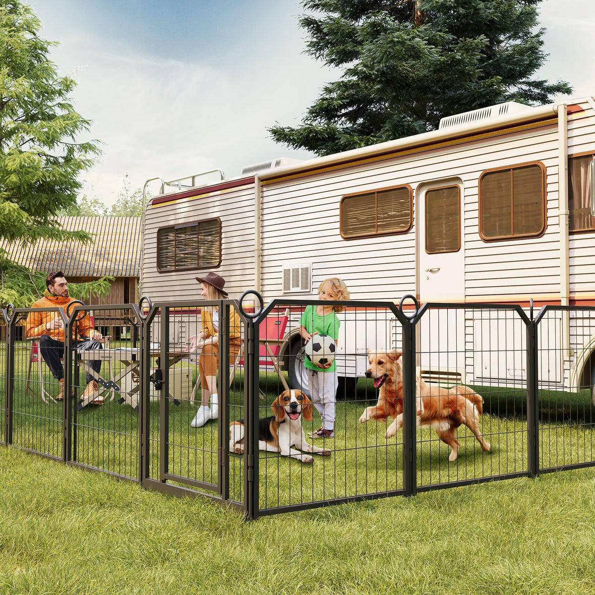 32 Inch 16 Panel Metal Dog Playpen A113