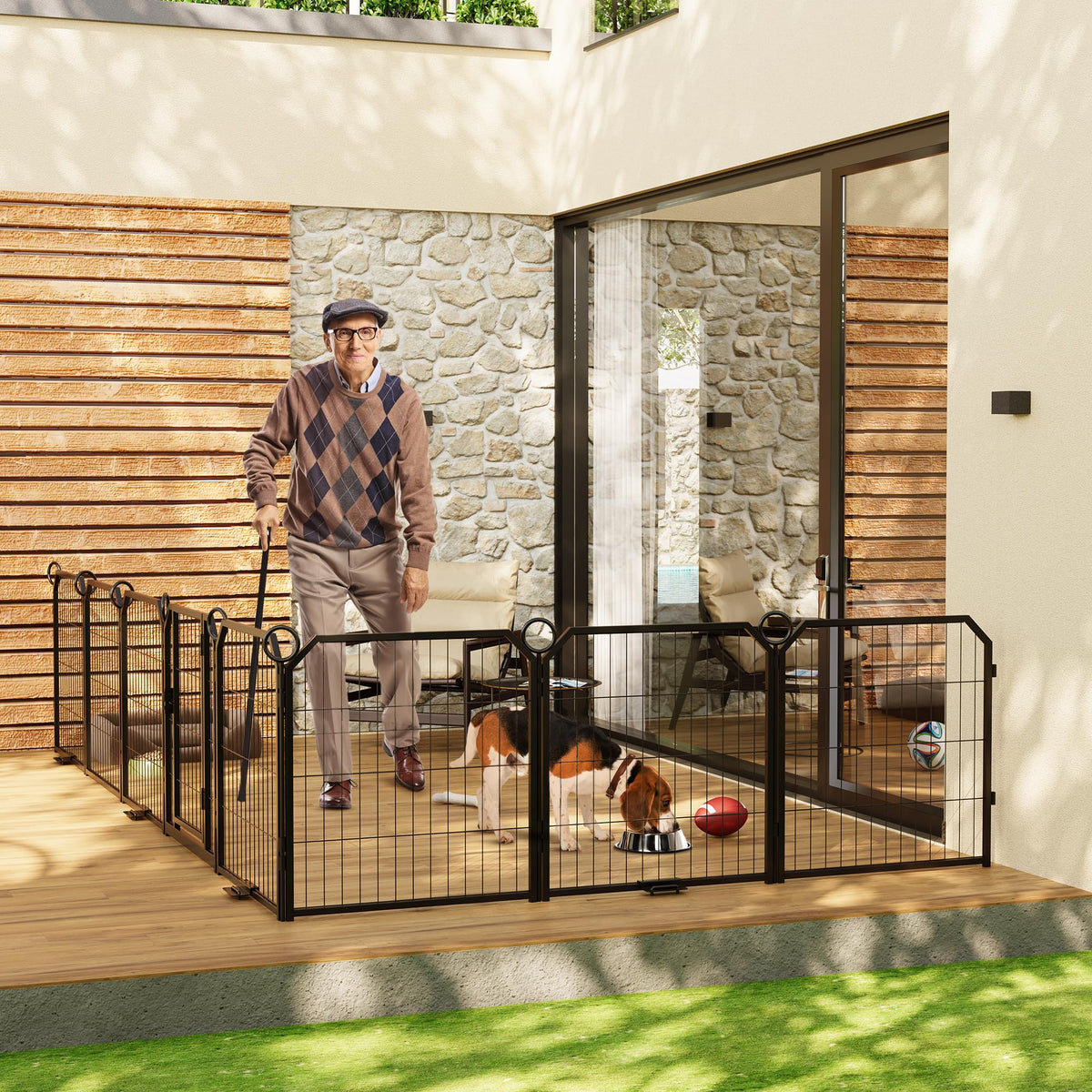 32 Inch 16 Panel Metal Dog Playpen A113
