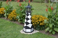 Amish-Made Replica Lighthouse with Base and Solar-Powered LED Lighting Y97810